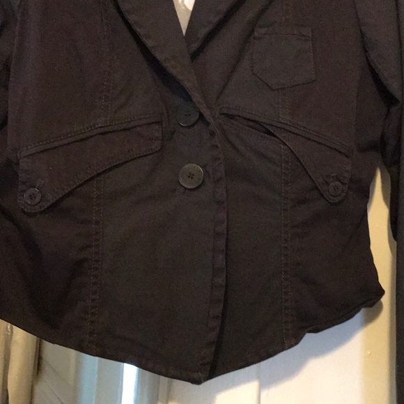 Cotelac Mixed Media Cropped Jacket - Picture 2 of 12